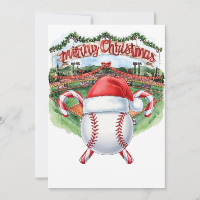 Baseball Weihnachten Thema im Stadion (Vorderseite)
