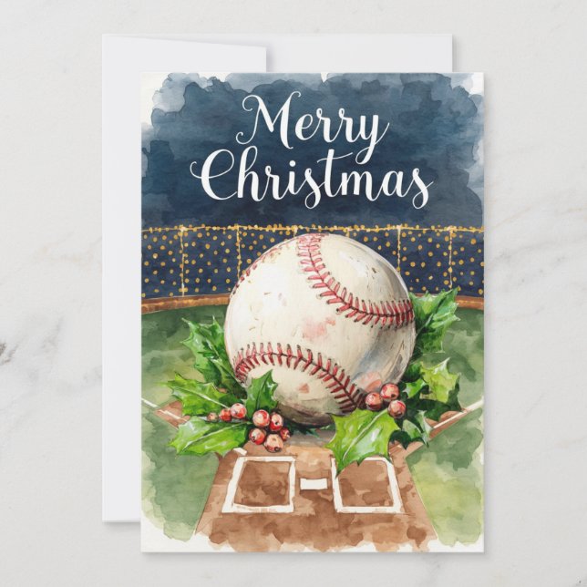 Baseball Weihnachten Thema im Stadion (Vorderseite)