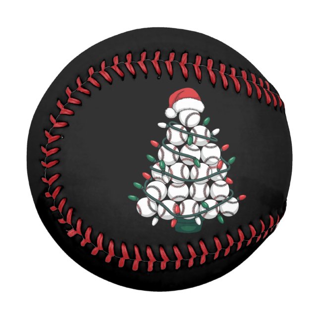 Baseball-Weihnachtsbaum-Santa-Sport Baseball (Vorderseite Links)