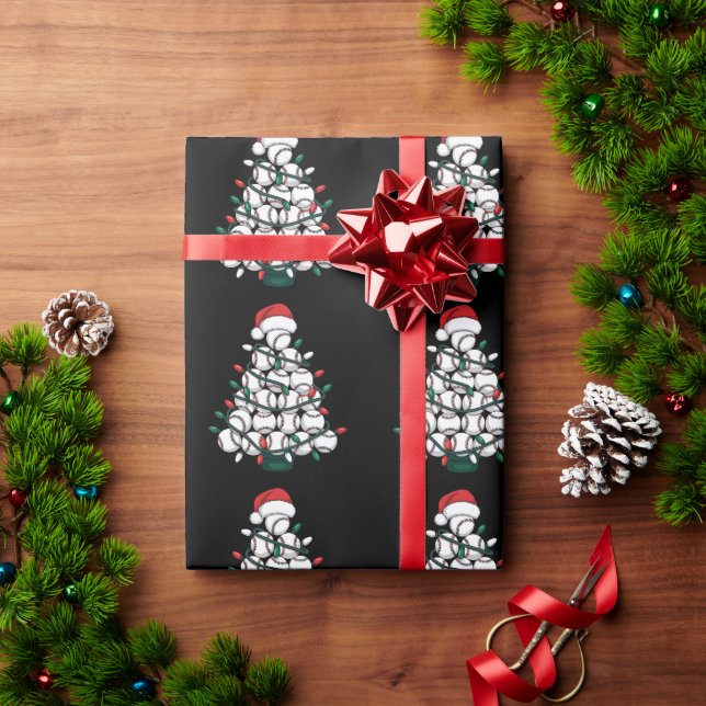 Baseball-Weihnachtsbaum-Santa-Sport Geschenkpapier (Feiertagsgeschenk)