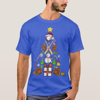 Baseball Weihnachtsbaum T-Shirt