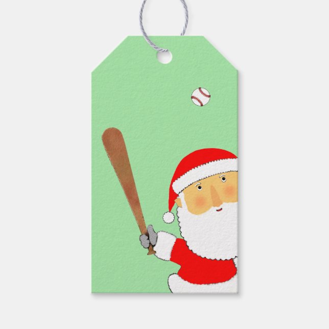 Baseball Weihnachtsfeiertag Geschenkanhänger (Vorderseite)