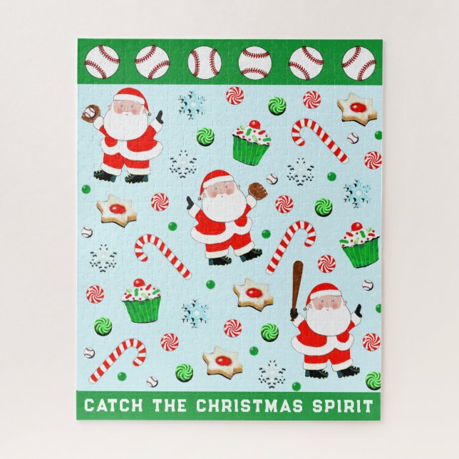 Baseball Weihnachtsfeiertag Puzzle (Vertikal)