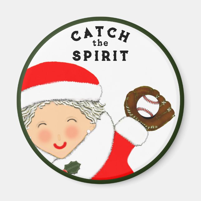 Baseball Weihnachtsfeiertage Magnet (Vorne)