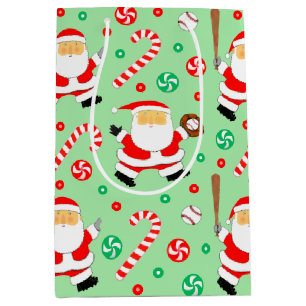 Baseball Weihnachtsfest Mittlere Geschenktasche Geschenktüte