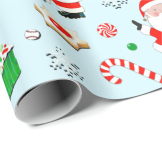 Baseball Weihnachtsgeschenk Geschenkpapier