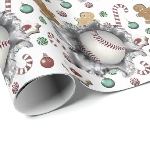 Baseball Weihnachtsgeschenk Wrapping Paper Geschenkpapier