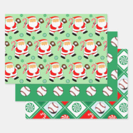 Baseball Weihnachtsgeschenk Wrapping Paper Geschenkpapier Set