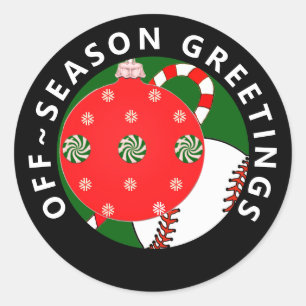 Baseball Weihnachtsgeschenke Stickers