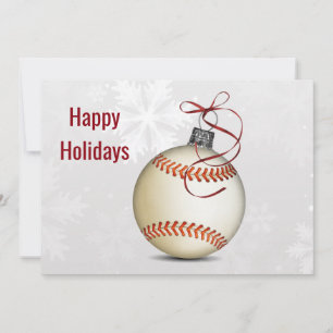 Baseball-Weihnachtsgrüße Feiertagskarte