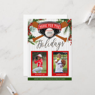 Baseball Weihnachtskarte Einladung