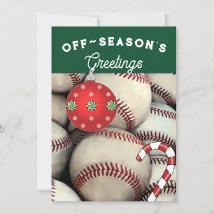 Baseball Weihnachtskarten Feiertagskarte
