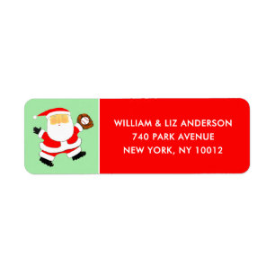 Baseball Weihnachtslabel