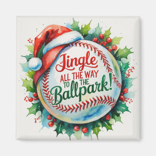 Baseball Weihnachtsmagnet - Festliche Sportdekorat Magnet