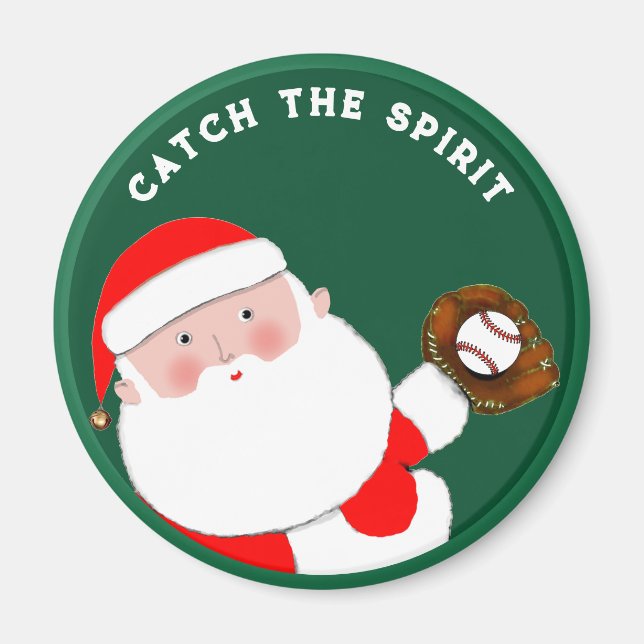 Baseball-Weihnachtsstrumpf-Füllungen Magnet (Vorne)