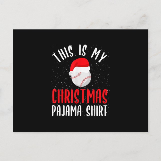 Baseball Weihnachtsverkleidung Männer Frauen Feiertagspostkarte (Vorderseite)