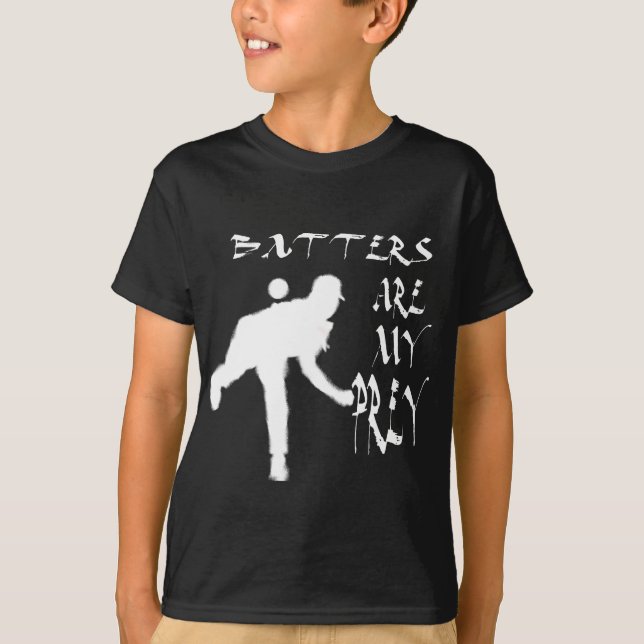 Baseball--Werfer-Opfer T-Shirt (Vorderseite)