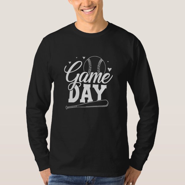 Baseball Womens Game Day Softball Player Baseball  T-Shirt (Vorderseite)
