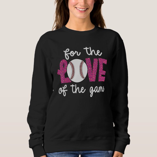 Baseball Womens Leopard Pattern Baseball Girl 7 Sweatshirt (Vorderseite)