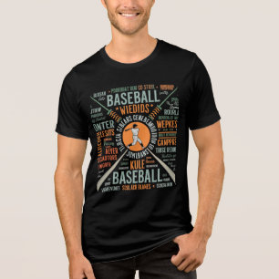 Baseball Word Art Design Tri-Blend Shirt