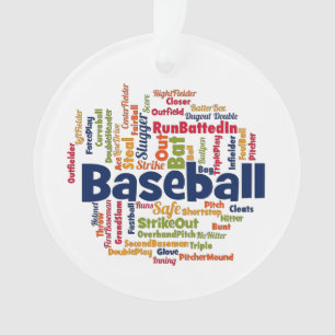 Baseball-Word-Wolke Ornament