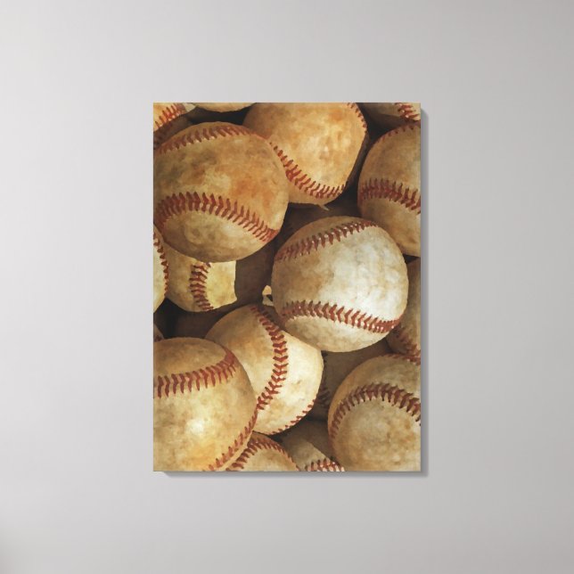 Baseball Wrapped Canvas Leinwanddruck (Vorderseite)