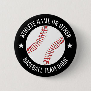 Baseball Zeichnete mit Team und Athletin Name mode Button