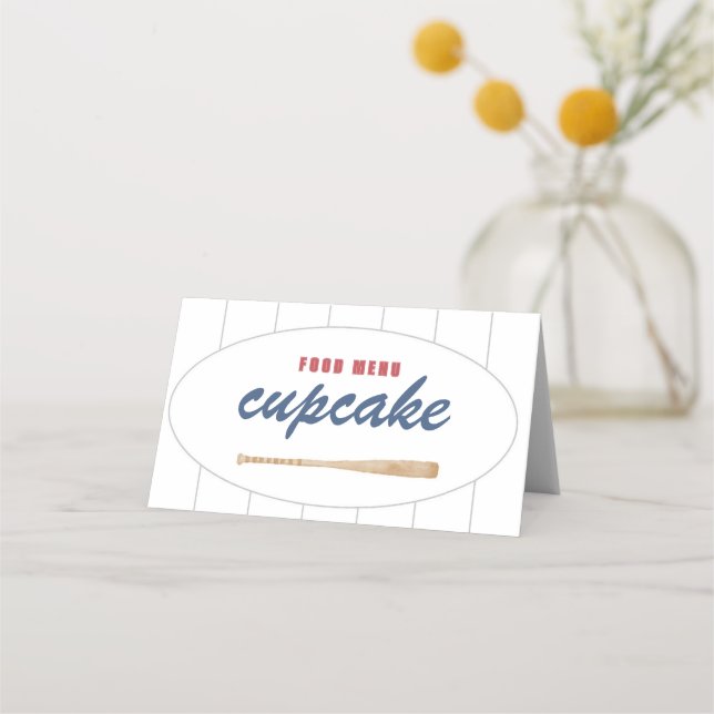 Baseball-Zelt-Menükarte Platzkarte (Vorderseite)