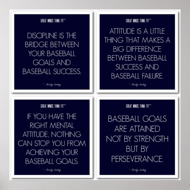 Baseball-Zitate für Motivation: Erfolgspaket Poster (Vorne)