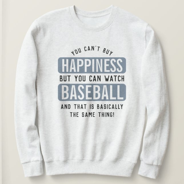 Baseball zu beobachten ist Glück Funny Baseball Sweatshirt (Design vorne)