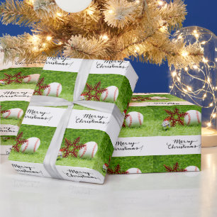 Baseball zu Weihnachten Geschenkpapier