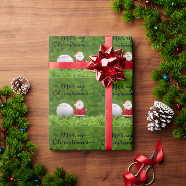 Baseball zu Weihnachten Geschenkpapier (Feiertagsgeschenk)