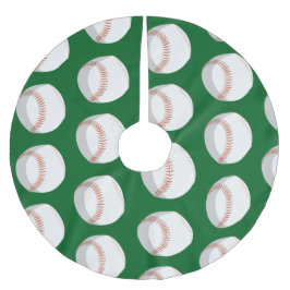 Baseball zu Weihnachten Thema Polyester Weihnachtsbaumdecke