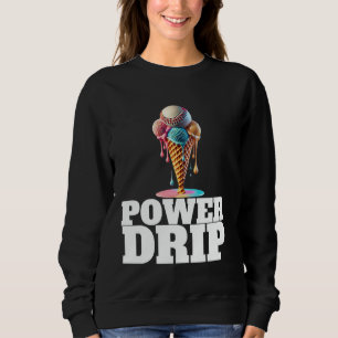 Baseball Zuhause Plate Tropfen Ice Creme Tropfen B Sweatshirt