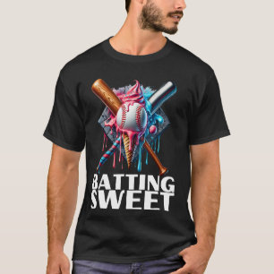 Baseball Zuhause Plate Tropfen Ice Creme Tropfen B T-Shirt