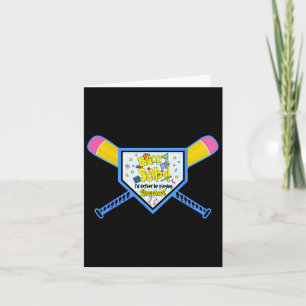 Baseball-Zuhause-Tafel Bleistift-Bat zurück zu Sch Karte