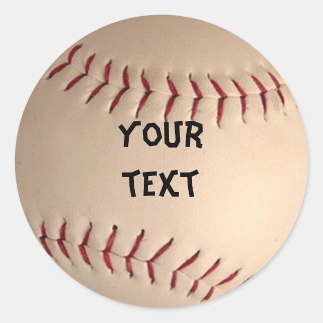 Baseballaufkleber Runder Aufkleber (Vorderseite)