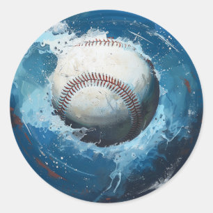 Baseballaufkleber Runder Aufkleber