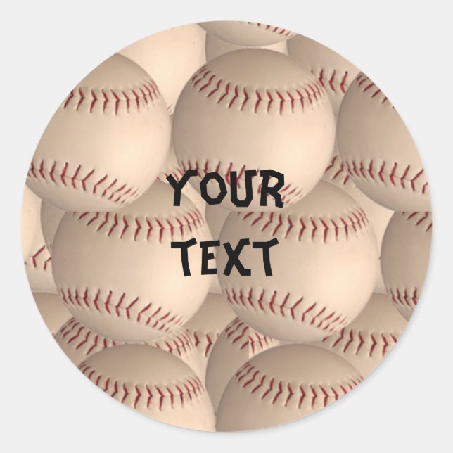 Baseballaufkleber Runder Aufkleber (Vorderseite)