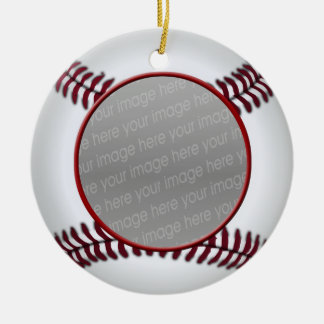Baseballball-Foto Keramikornament