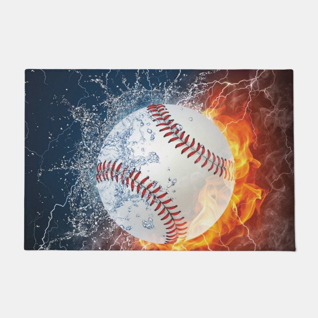 Baseballball Fußmatte (Vorderseite)