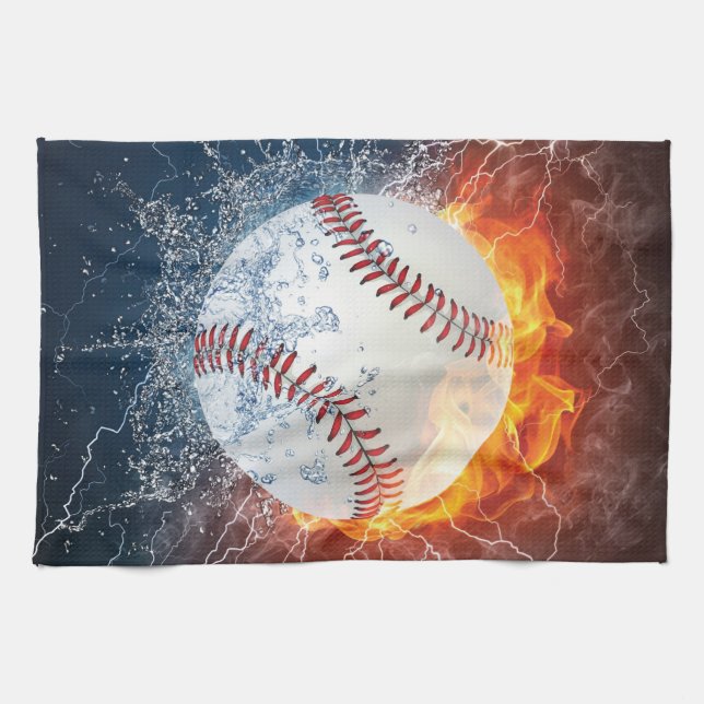 Baseballball Geschirrtuch (Horizontal)