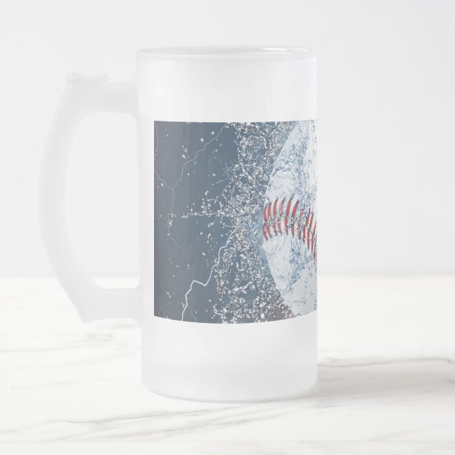 Baseballball Mattglas Bierglas (Links)