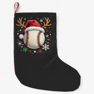 Baseballball mit Rentierhorden und Weihnachten Kleiner Weihnachtsstrumpf