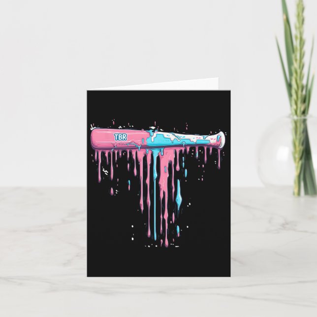 Baseballball mit Sprinklen Tropfen für Baseballspi Karte (Vorderseite)