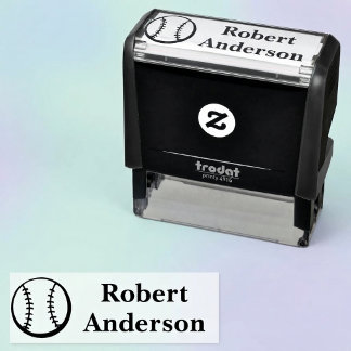 Baseballball-Namensstempel Permastempel
