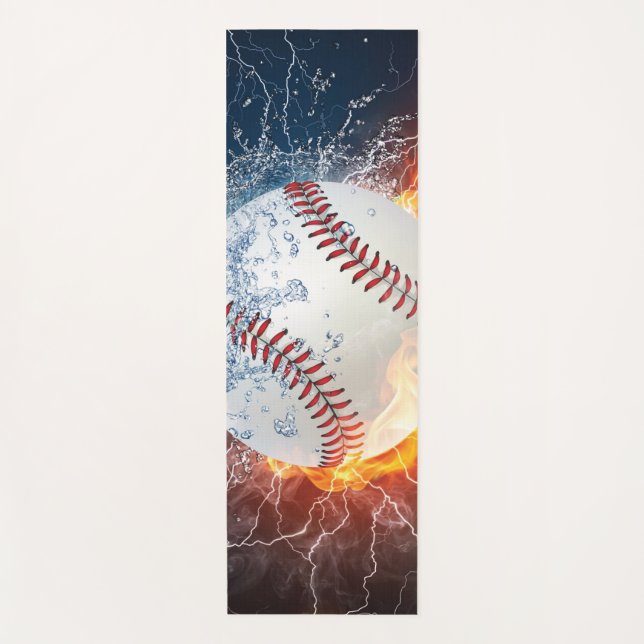 Baseballball Yogamatte (Vorderseite)