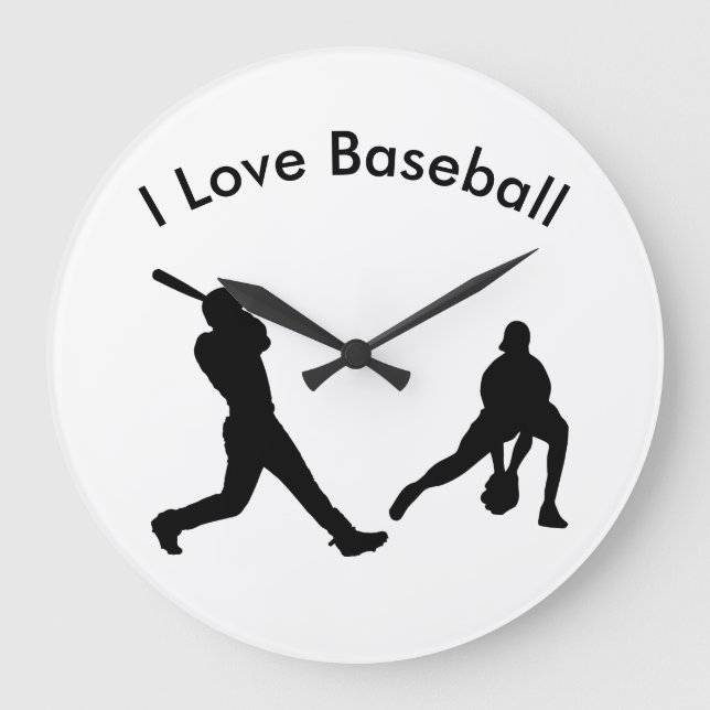 Baseballbild für runde (große) Wall-Uhr Große Wanduhr (Vorderseite)