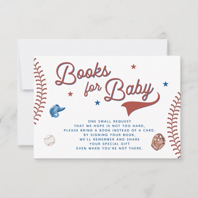 Baseballbuch für Babykarte, Baseball Baby-Dusche Einladung (Vorderseite)