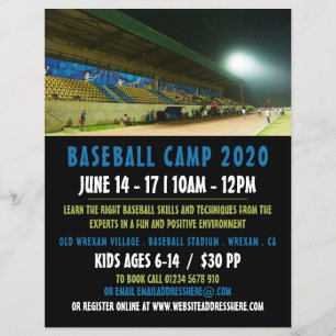 Baseballfeld-Landschaft, Baseballcampanzeigen Flyer